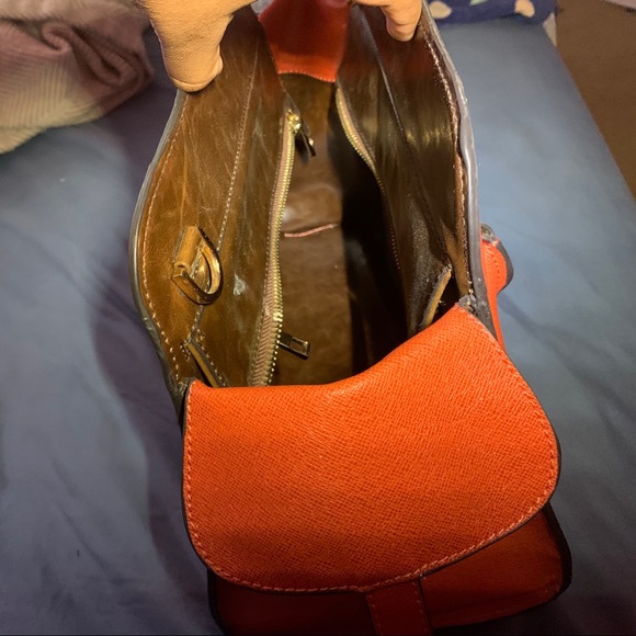 Orange Leather Purse - Picture 2 of 2